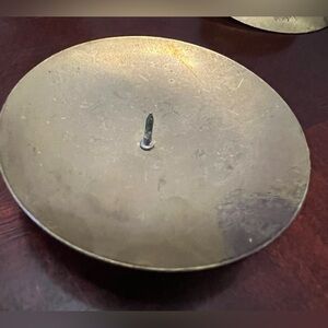 22 -21/2” diameter vintage brass candle holders made in West Germany